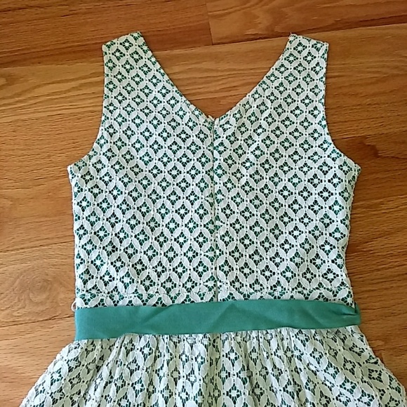 Classy Lace A-Line Dress with Sash - Picture 6 of 6